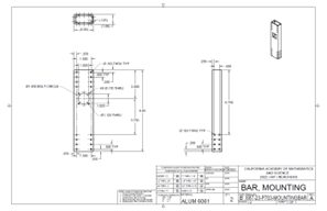 Mounting Bar Drawing